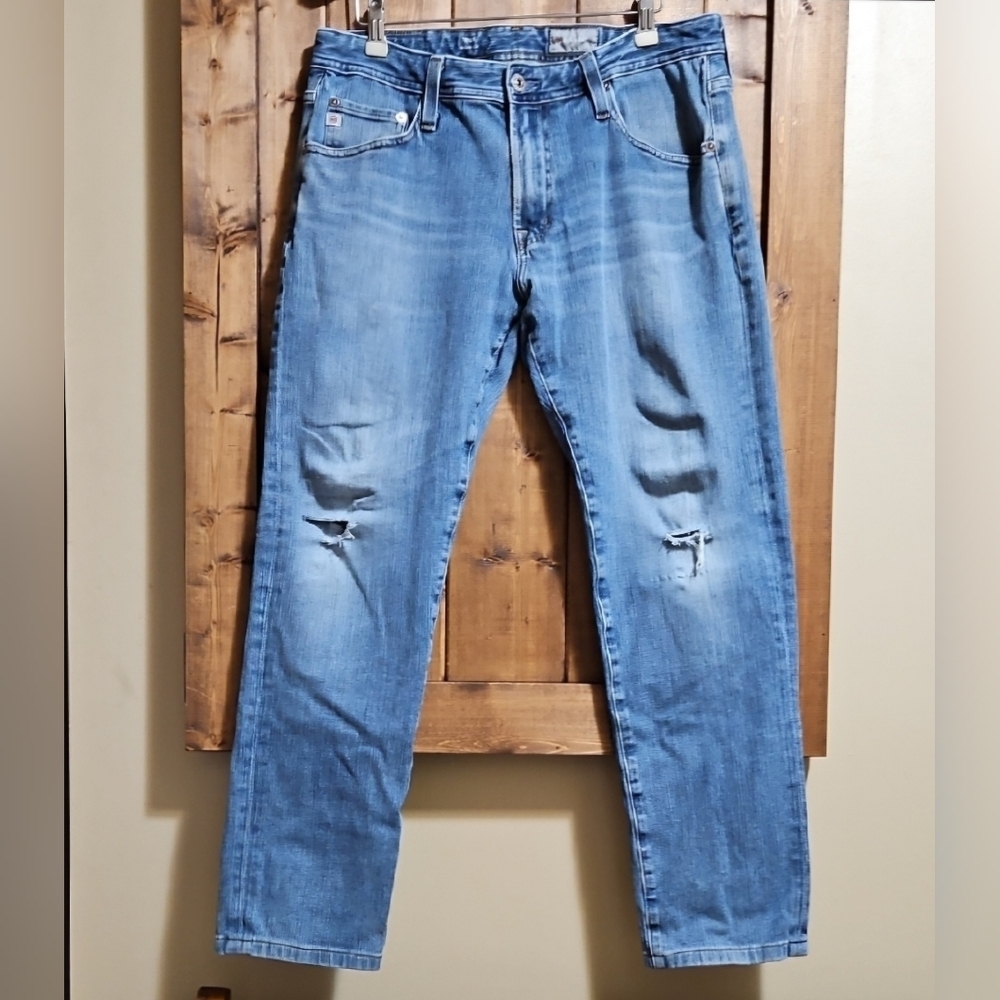 Ag Tellis Modern Slim 360 Stretch Denim Distressed Mens Jeans 33x29